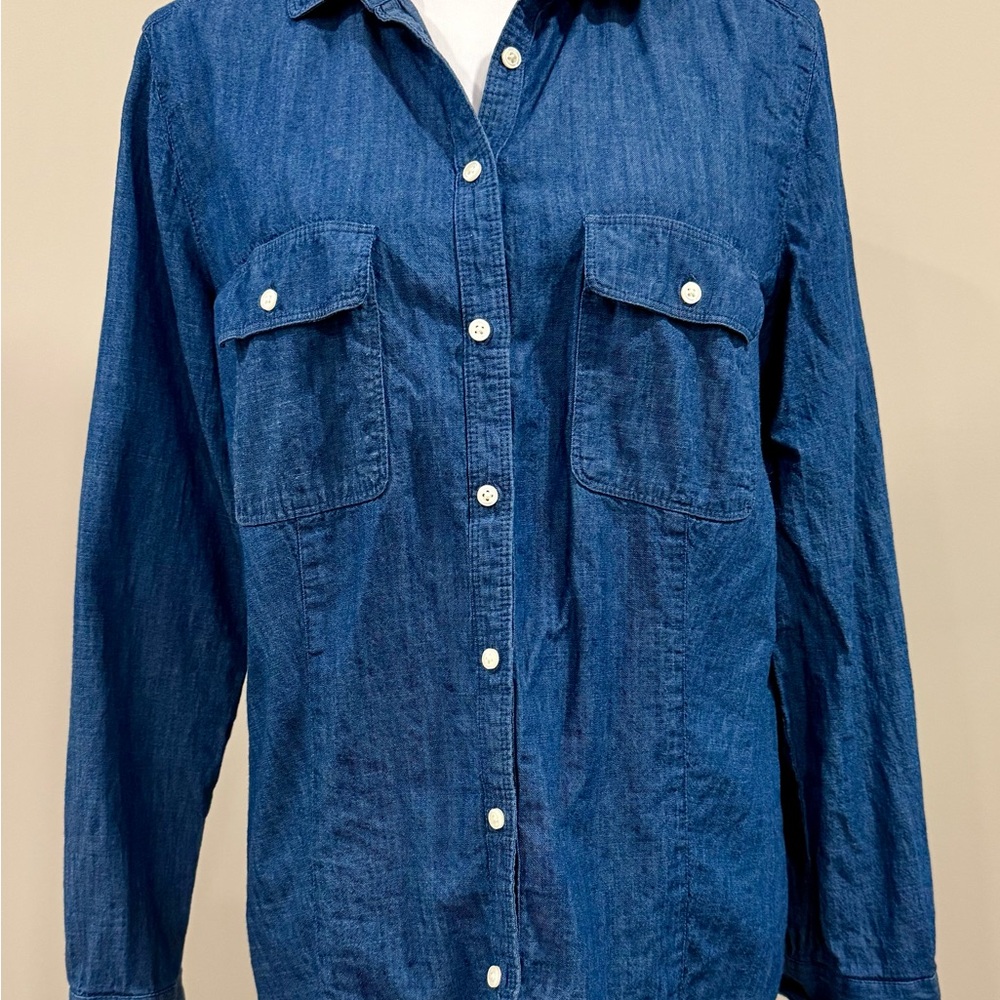 Womens Blue Denim Shirt